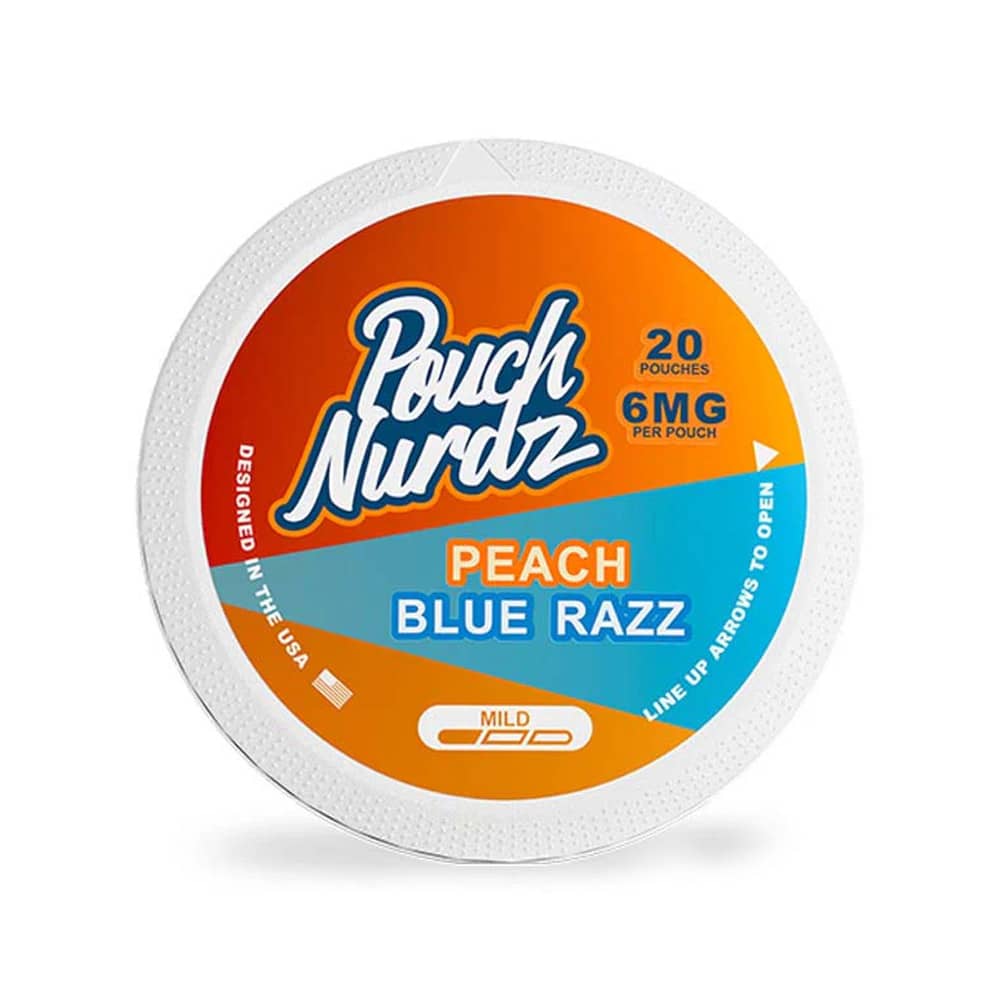 Pouch Nurdz - Peach Blue Razz | 5 Cans 6mg - Low ⦿⦿