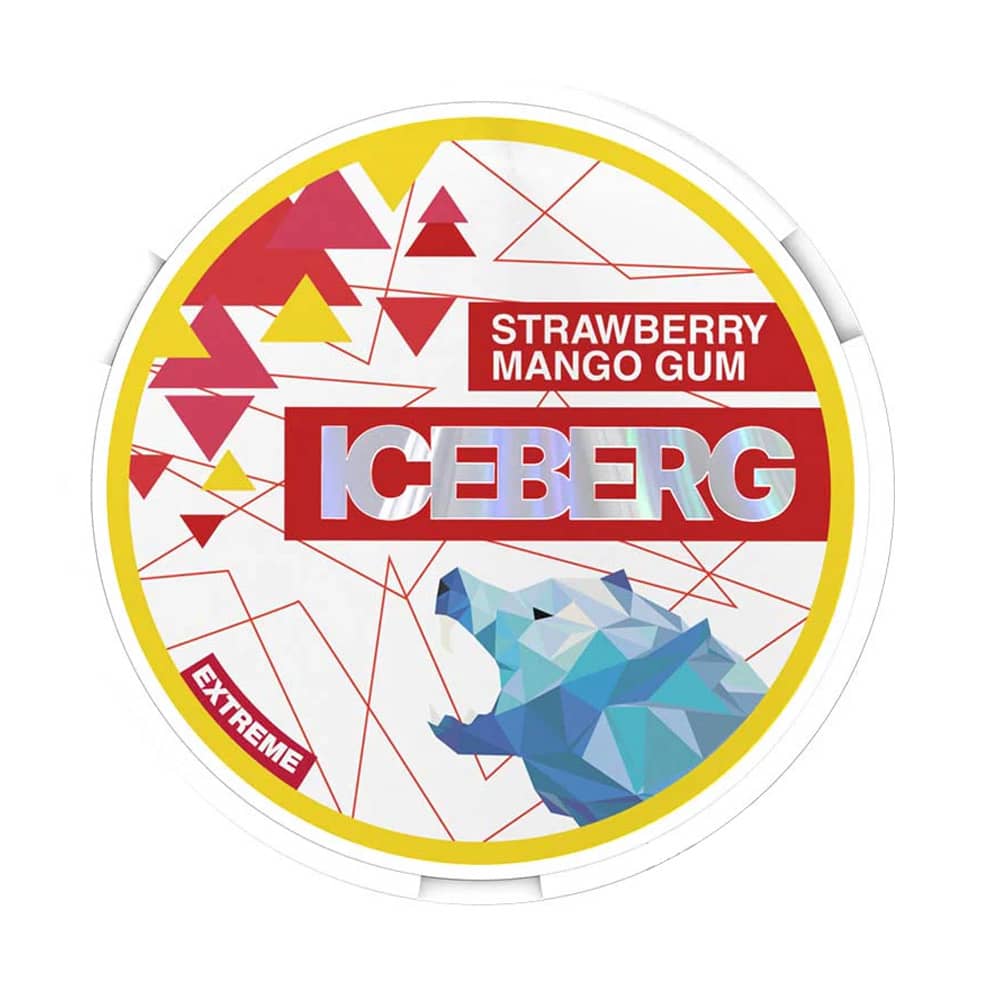 Iceberg - Strawberry Mango Gum | 10 Cans 50mg - Extra Strong ⦿⦿⦿⦿⦿