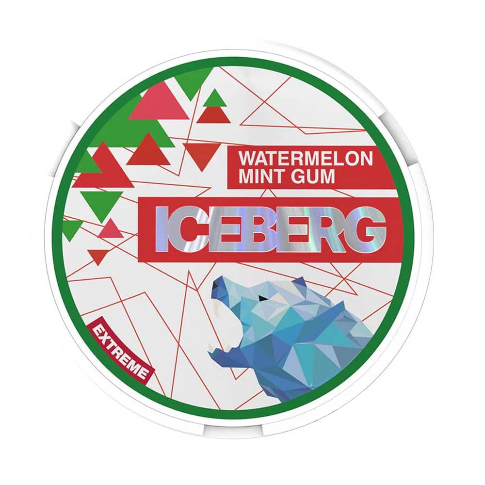 Iceberg - Watermelon Mint Gum | 10 Cans 50mg - Extra Strong