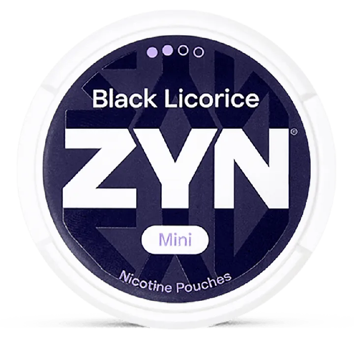 ZYN Black Licorice nicotine pouches can, tobacco-free 3mg mini dry salmiak anise licorice pouches