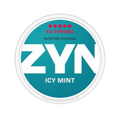 ZYN Icy Mint 12.5mg nicotine pouches can, previous-generation icy mint slim pouches