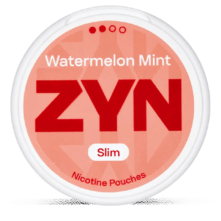 ZYN Watermelon Mint nicotine pouches can, tobacco-free slim watermelon and cool mint pouches